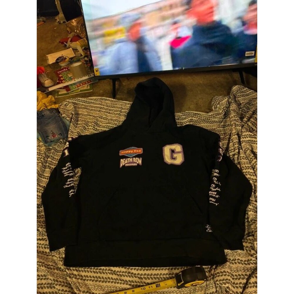 Happy Dad X Death Row Varsity Black Hoodie Men’s Size Large